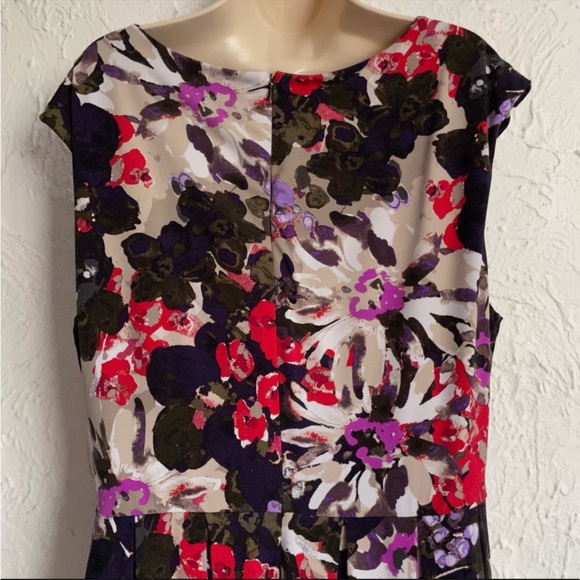 Alfani Spandex Blend Pleated Wide Bottom Dress - Picture 2 of 9